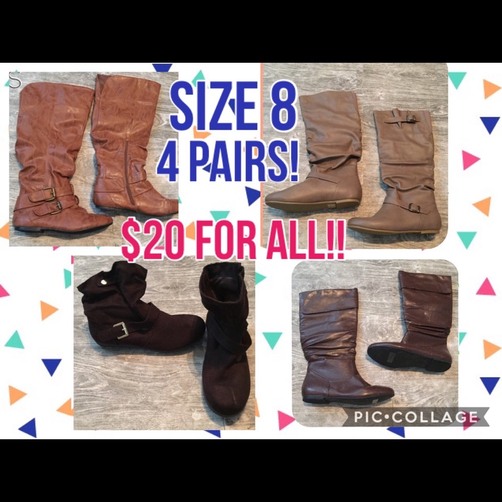 **$10 FOR 4 PAIRS OF BOOTS!!!